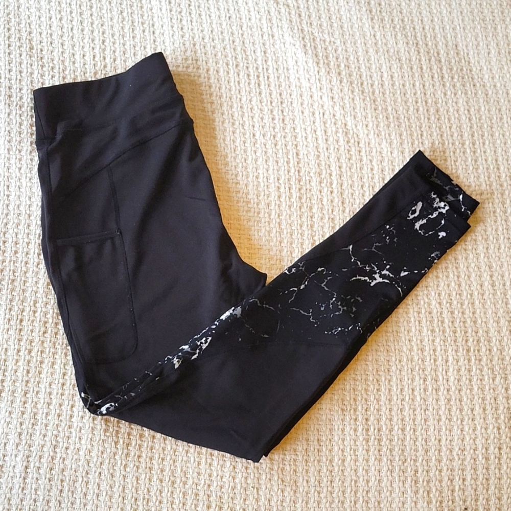 Pop Fit Black Stretch Gym Pants with Pockets